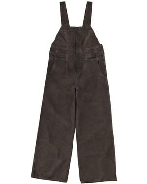 Uma Wang Mono con pechera - Marrón