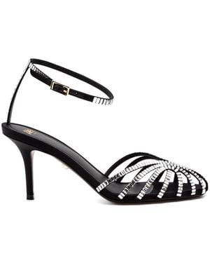 ALEVI Penelope Embellished-Strap Sandals - Black