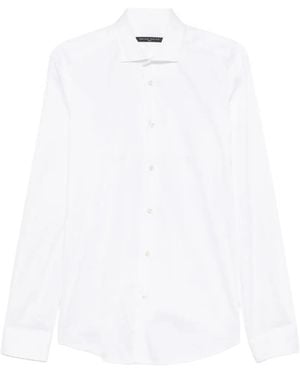 Brian Dales Long-Sleeve Spread-Collar Shirt - White