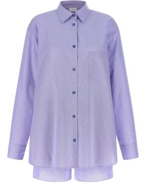 ANDAMANE Georgiana Cotton Shorts Set - Purple