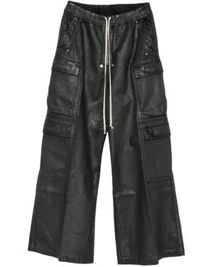 Rick Owens Drawstring-Fastening Cargo Trousers - Grey