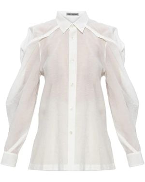 Issey Miyake Puff-Sleeve Shirt - White