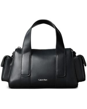 Calvin Klein Leather Tote Bag - Black