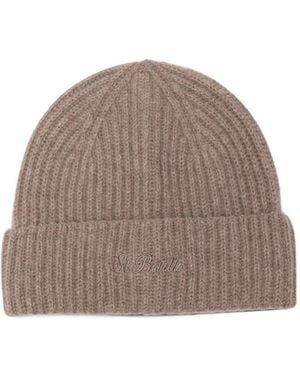 MC2 Saint Barth Wengen Cashmere Beanie Hat - Brown