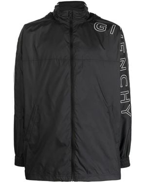 Givenchy Logo Full Zip Sweatshirt - Black