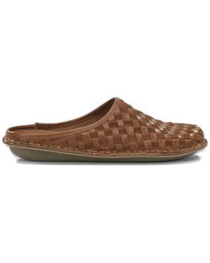 Comme des Garçons Roma Woven Leather Clogs - Brown