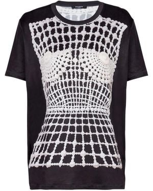 Balmain T-Shirt With Print - Black