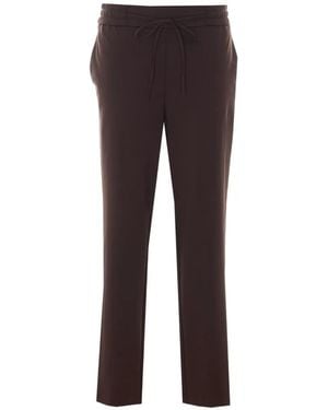 RUE DU BAC Drawstring-Waistband Straight-Leg Pants - Brown