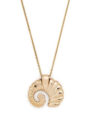 Yvonne Léon Collier Elephant Coquillage En 9Ct - Métallisé