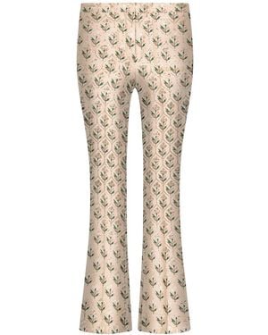 Giambattista Valli Pantaloni Crop A Fiori - Neutro
