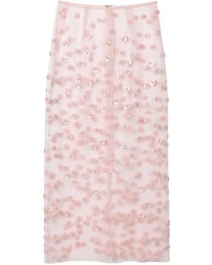 Cecilie Bahnsen Gusskirt Sequin Skirt - Pink