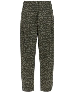 Kiko Kostadinov Peregrine Feather-Print Pants - Green