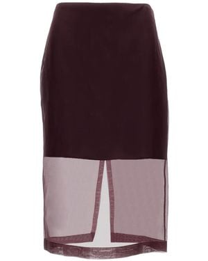 FEDERICA TOSI Midirock Aus Seide - Lila