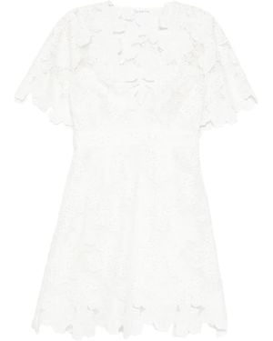 knee length dresses for ladies SANDRO Size 2 Navy Blue Polyester Lace Short Sleeve Boxy Dress Top – Sui  Generis Designer Consignment