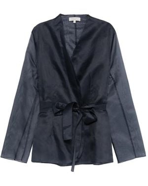 Antonelli Elia Tie-Waist Fitted Jacket - Blue