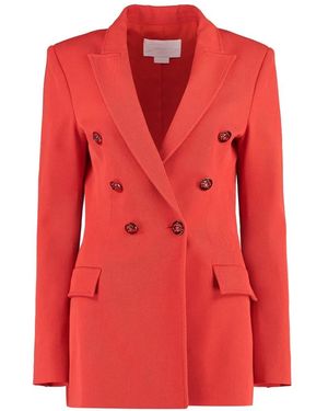 Genny Double-Breasted Blazer - Red
