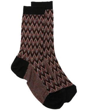 Missoni Zigzag-Knit Socks - Brown