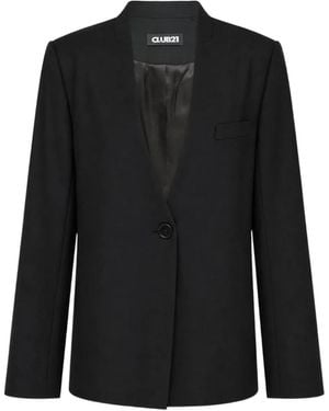 Club21 Collection Tess Single-Breasted Blazer - Black