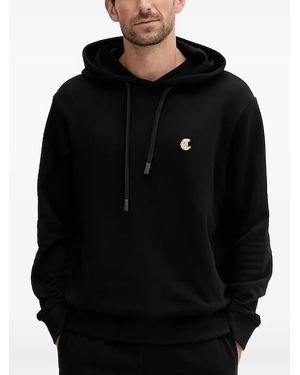 Just Cavalli Logo-Plaque Hoodie - Black
