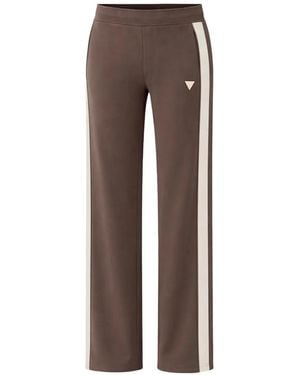 Guess Side-Stripe Track Pants - Brown