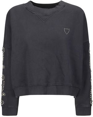 HTC Stud-Embellished Paisley Sweatshirt - Blue