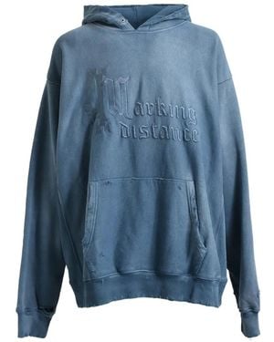 Marking Distance Distressed Hood - Blue