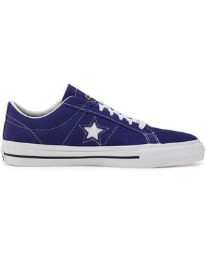 Converse One Star Academy Pro Star-Embellished Canvas Sneakers - Blue