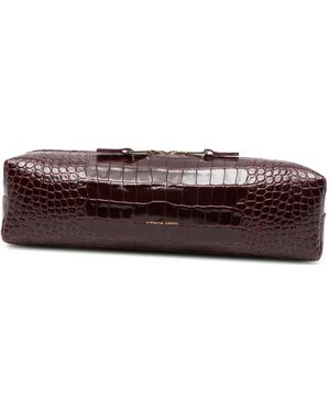 Liviana Conti Croc-Effect Clutch Bag - Brown
