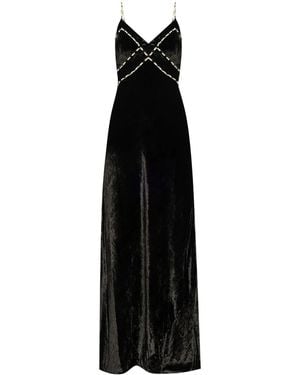 LoveShackFancy Robe Longue Corrino - Noir