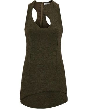 Ferragamo Bouclé Mini Dress - Green