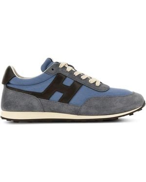 Hogan H699 Logo-Patch Trainers - Blue