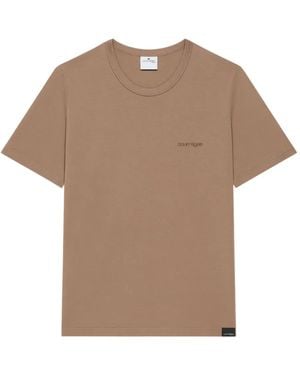 Courreges Logo-Embroidered Short-Sleeve T-Shirt - Natural