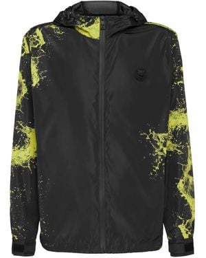 Philipp Plein Windbreaker Jacket Splash - Black