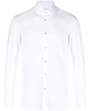 Boglioli Long-Sleeve Cotton Shirt - White