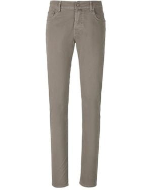 Jacob Cohen Jeans Con Logo Ricamato - Grigio