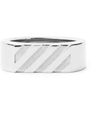 Off-White c/o Virgil Abloh Bague À Design Géométrique - Blanc