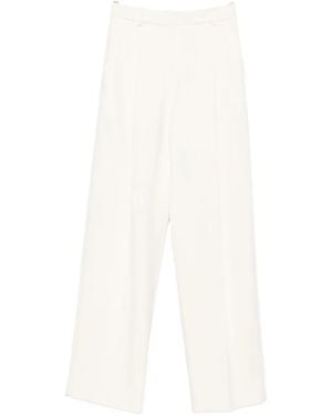 Elisabetta Franchi Belt-Loops Pleated Trousers - White