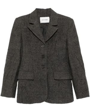 Low Classic Single-Breasted Wool Blazer - Gray