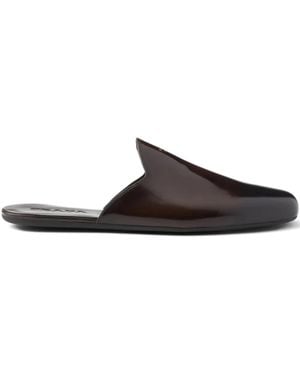 Prada Mules En Cuir - Marron