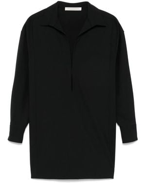 Philosophy Di Lorenzo Serafini Stretch Wool Mini Shirt Dress - Black