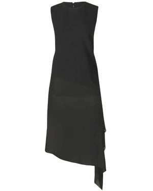 Michael Kors Robe Mi-Longue À Design Asymétrique - Black