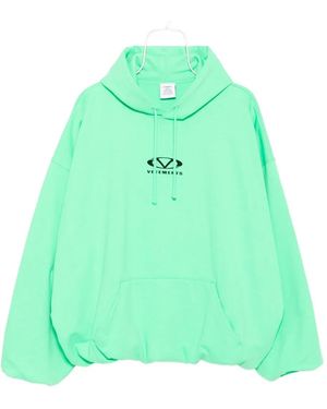 Vetements Oval Logo Hoodie - Green