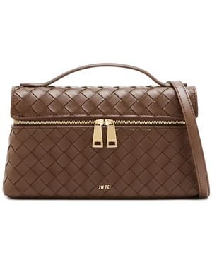 JW PEI Woven-Detail Cross Body Bag - Brown