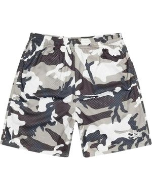 Stussy Camouflage-Pattern Shorts - Grey