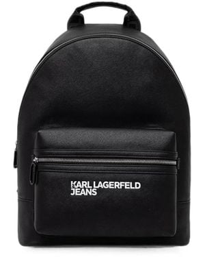KARL LAGERFELD Mochila Con Logo Y Cremallera - Negro