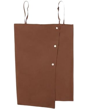 Thelatest Asymmetric Poplin Trousers - Brown