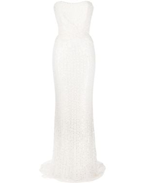 Jenny Packham Mia Sequin Gathered Bridal Gown - White
