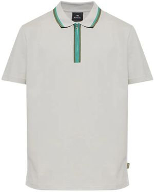 Paul Smith Zip-Fastening Polo Shirt - White