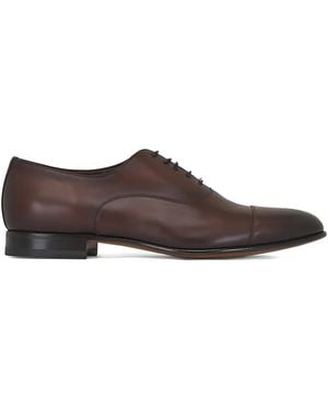 Santoni Darian Lace-Up Osford Shoes - Brown