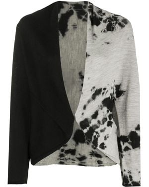 Suzusan Tie-Dye Print Cardigan - Schwarz